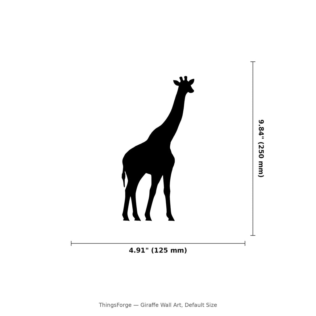 Giraffe Wall Art — Standing Giraffe Silhouette | 2 Sizes