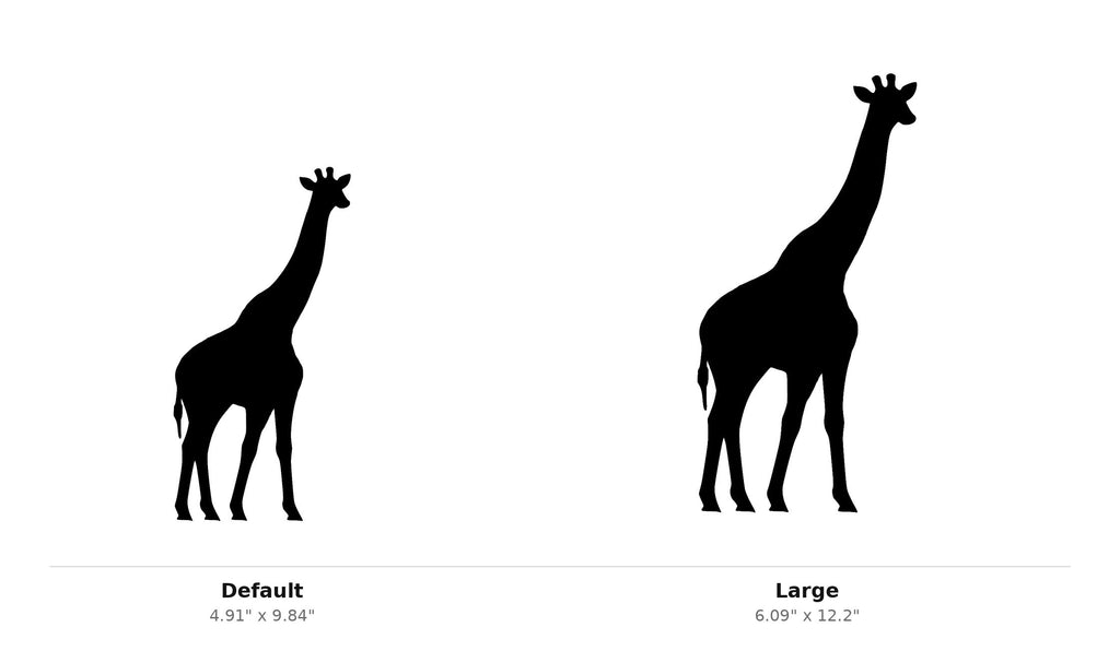 Giraffe Wall Art — Standing Giraffe Silhouette | 2 Sizes