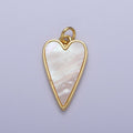 Gold Shell Pearl Heart Love Charm For Valentine Jewelry Making in Gold & Silver | C-717