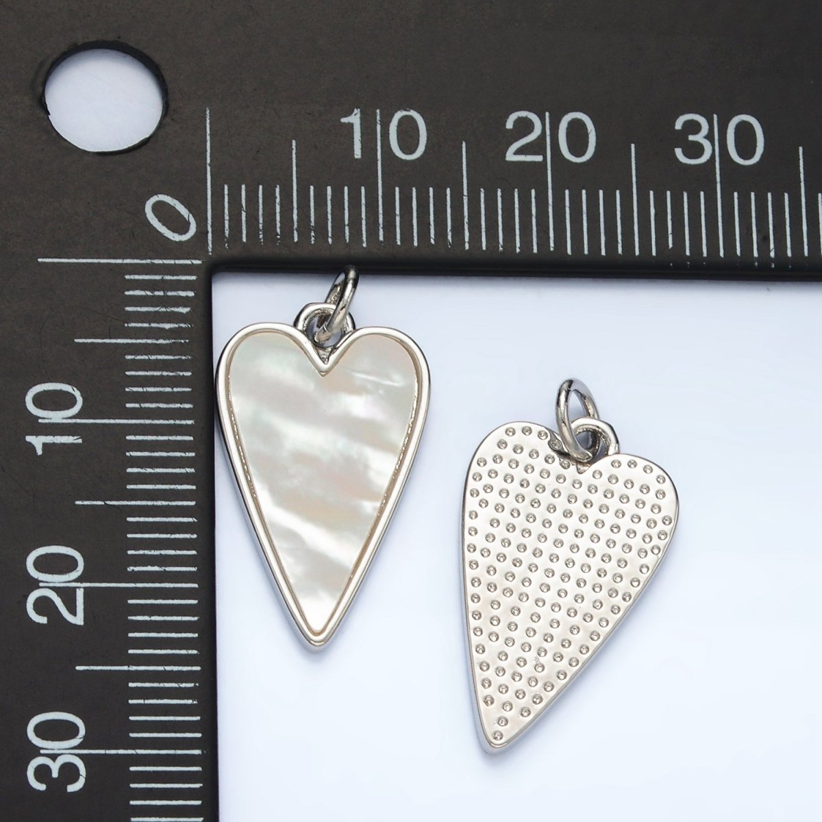 Gold Shell Pearl Heart Love Charm For Valentine Jewelry Making in Gold & Silver | C-717