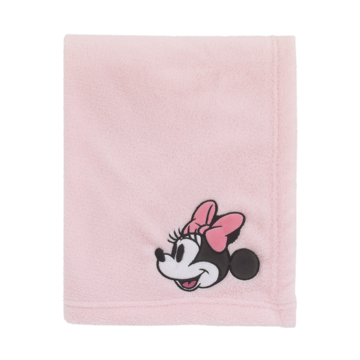 Disney Minnie Mouse 6 Piece Nursery Crib Bedding Set, Comforter, Two 100% Cotton Fitted Crib Sheets, Dust Ruffle, Baby Blanket, Changing Pad Cover, Pink, Grey & White
