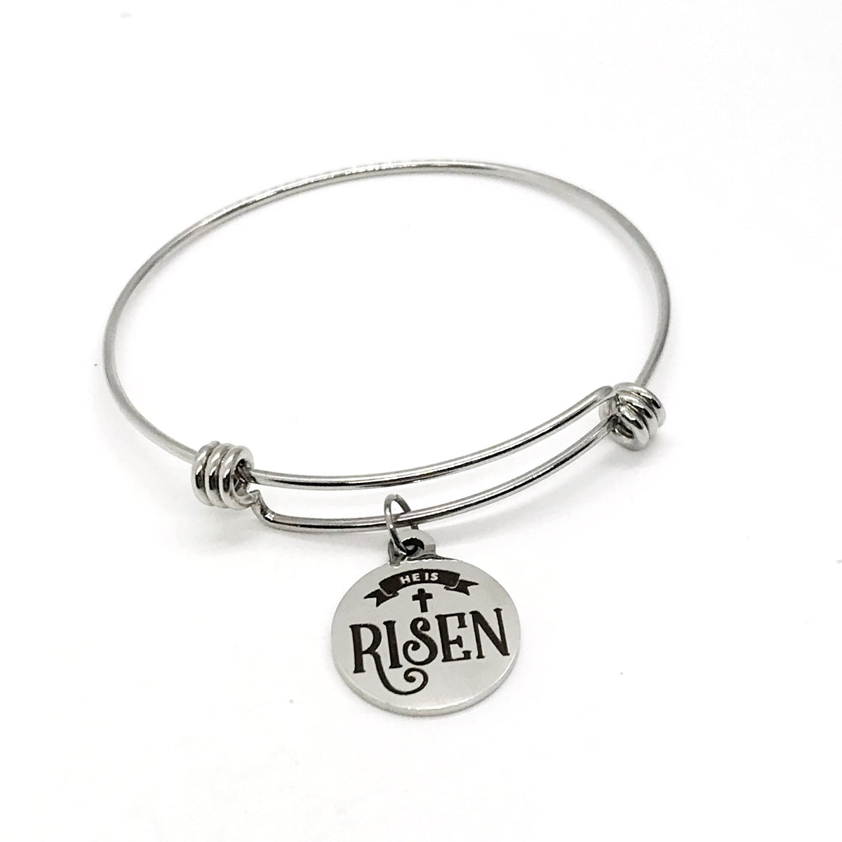 Easter Jewelry, He is Risen Bracelet, Charm Bracelet, Charm Bangle, Resurrection Gifts, Easter Basket Ideas, Christ Is Risen, Jesus Is Alive