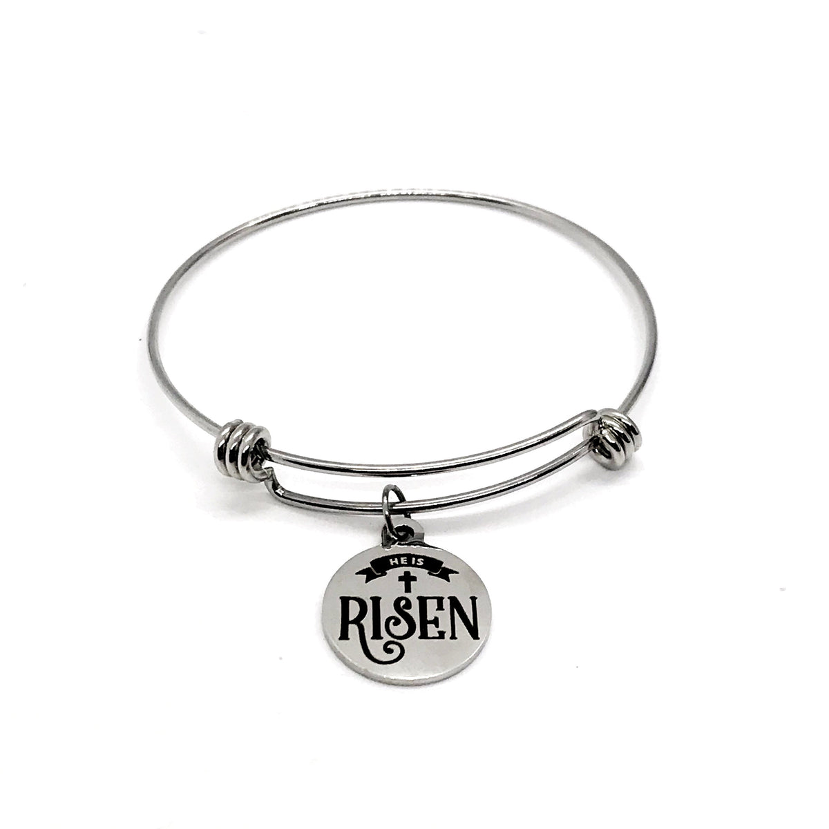 Easter Jewelry, He is Risen Bracelet, Charm Bracelet, Charm Bangle, Resurrection Gifts, Easter Basket Ideas, Christ Is Risen, Jesus Is Alive