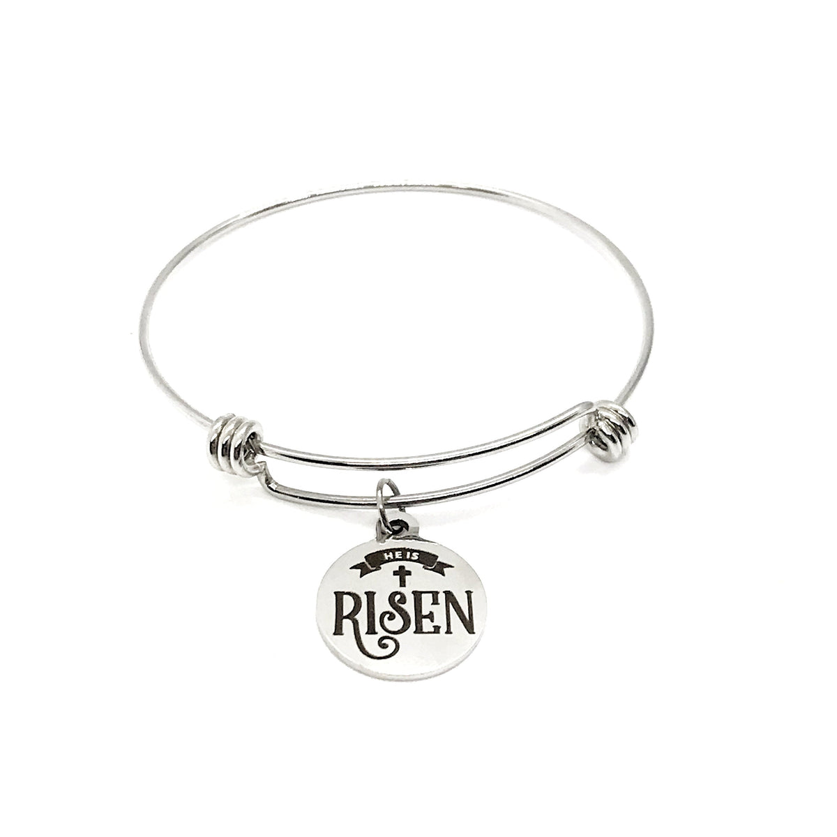 Easter Jewelry, He is Risen Bracelet, Charm Bracelet, Charm Bangle, Resurrection Gifts, Easter Basket Ideas, Christ Is Risen, Jesus Is Alive