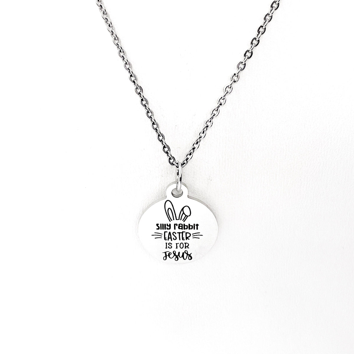 Easter Necklace, Silly Rabbit Easter Is For Jesus Necklace, Easter Jewelry, Easter Basket Gifts, Easter Basket Jewelry, Daughter Gifts
