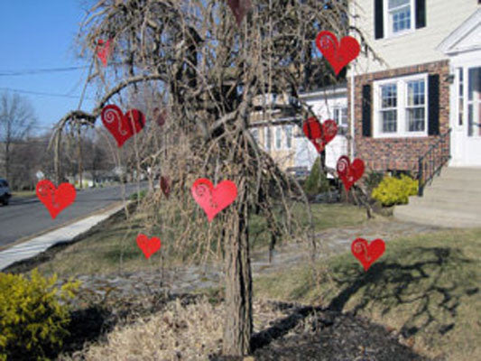 Hanging Heart Tree Ornaments (Set Of 12), Christmas Or Valentines Day Ornaments
