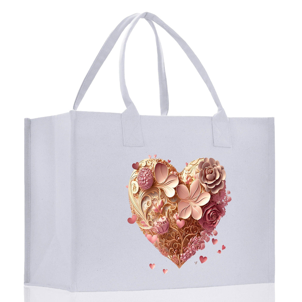 Heart Canvas Tote Bag Happy Valentines Day Gift for Her Love Tote Bag Lovers Gift Mother Day Gift Cute Valentines Gift