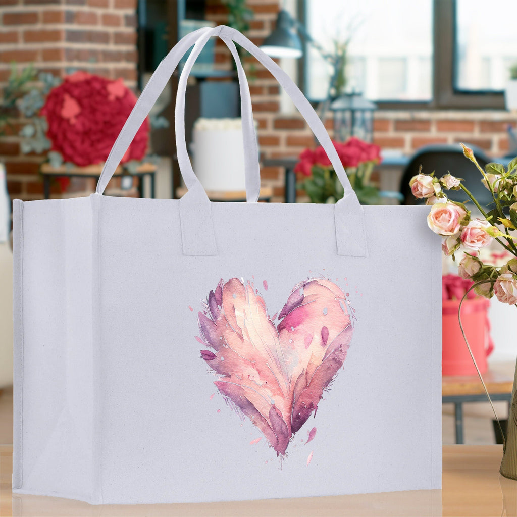 Heart Canvas Tote Bag Happy Valentines Day Gift for Her Love Tote Bag Lovers Gift Mother Day Gift Cute Valentines Gift