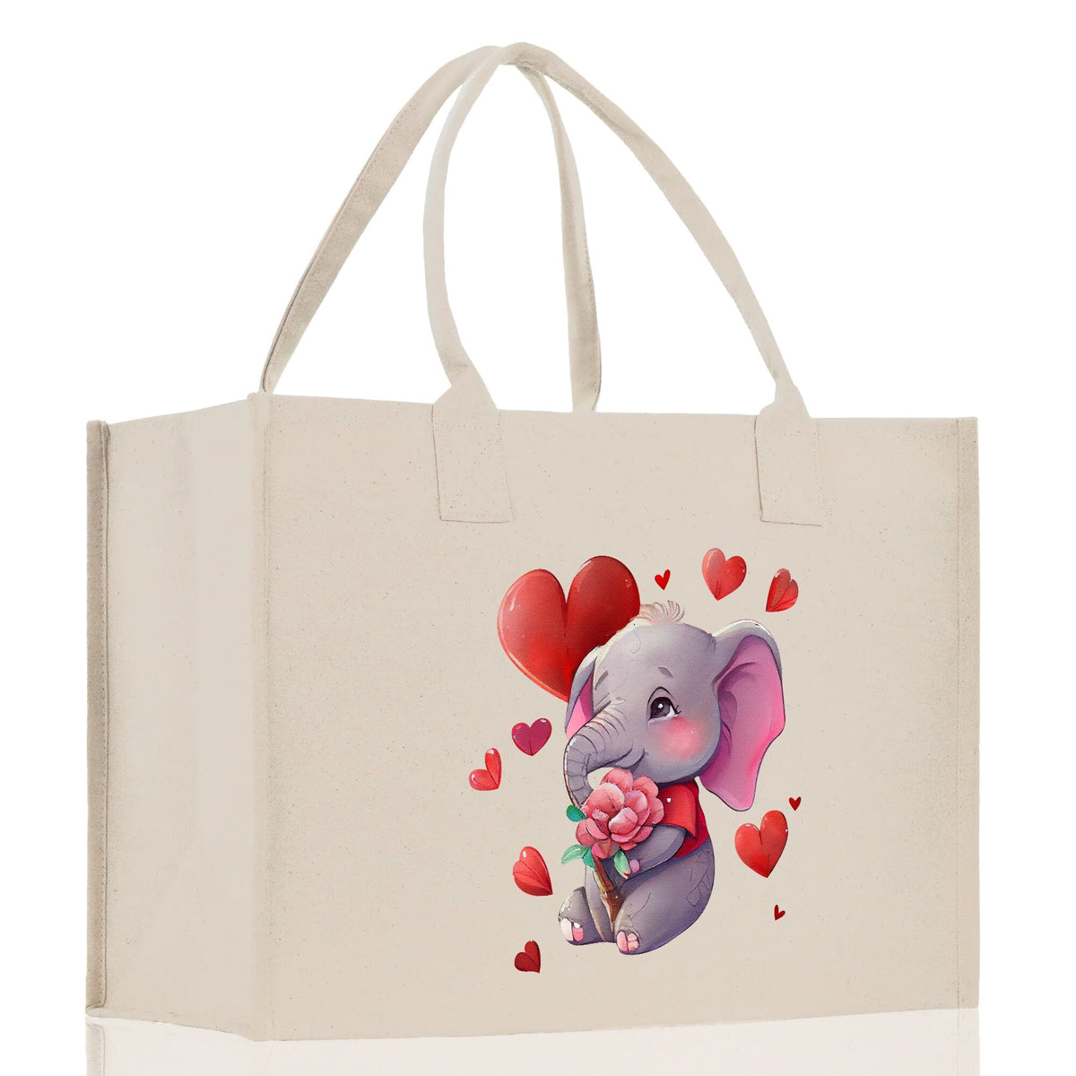 Heart Canvas Tote Bag Happy Valentines Day Gift for Her Love Tote Bag Lovers Gift Mother Day Gift Cute Valentines Gift