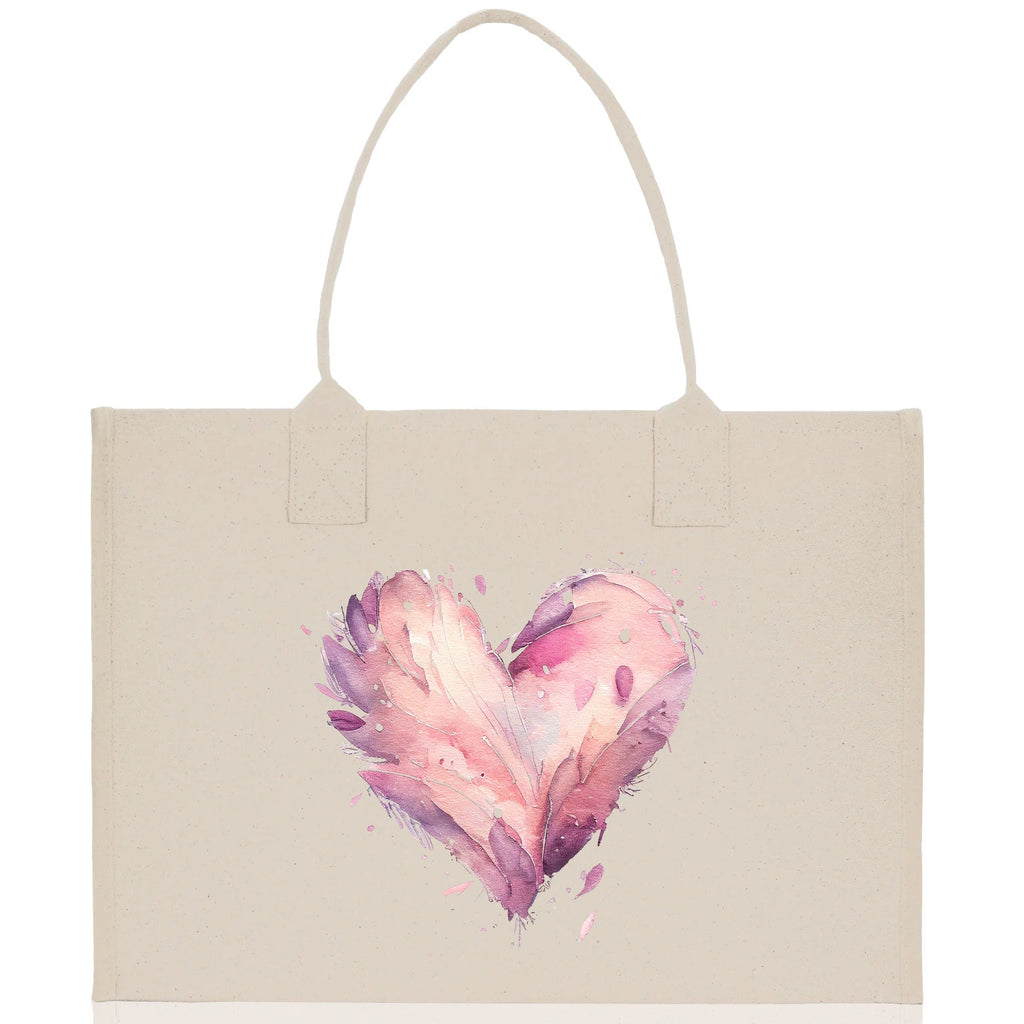 Heart Canvas Tote Bag Happy Valentines Day Gift for Her Love Tote Bag Lovers Gift Mother Day Gift Cute Valentines Gift