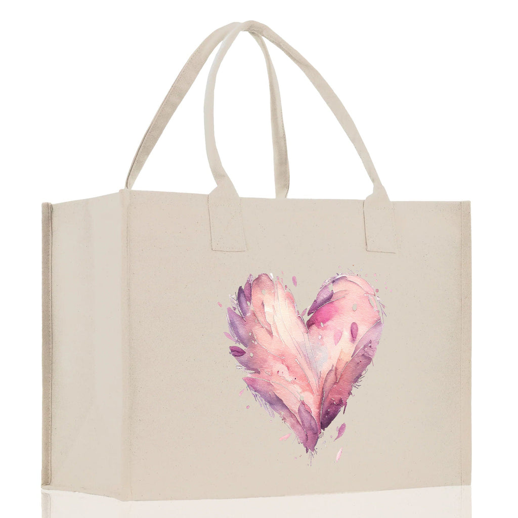 Heart Canvas Tote Bag Happy Valentines Day Gift for Her Love Tote Bag Lovers Gift Mother Day Gift Cute Valentines Gift