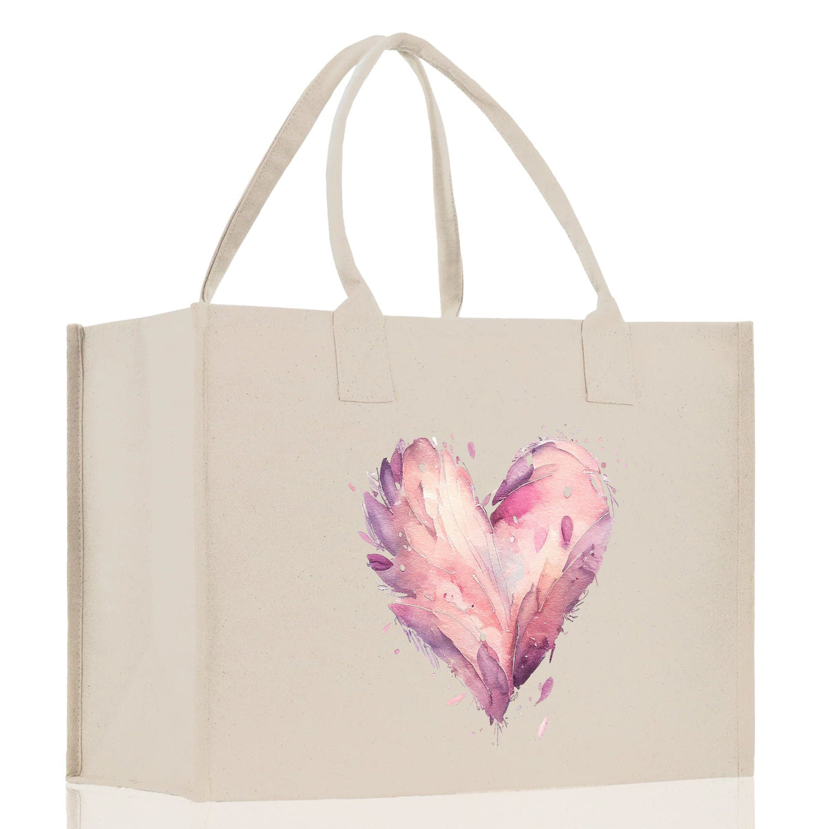 Heart Canvas Tote Bag Happy Valentines Day Gift for Her Love Tote Bag Lovers Gift Mother Day Gift Cute Valentines Gift