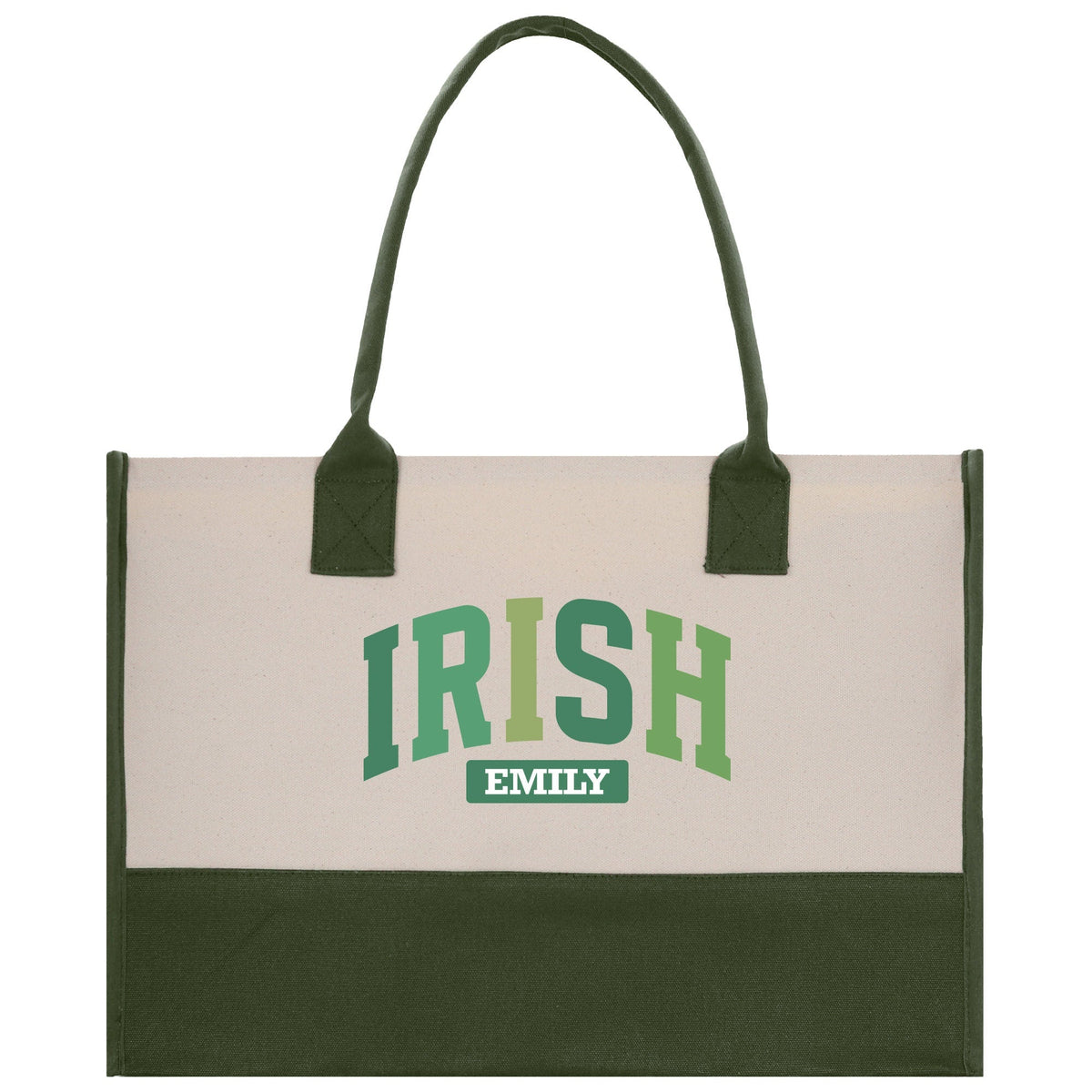 Saint Patrick's Day Personalized Cotton Canvas Tote Bag St Patrick Day Gift Shamrock Bag Lucky St Patrick's Irish Tote Bag Shenanigans Gift