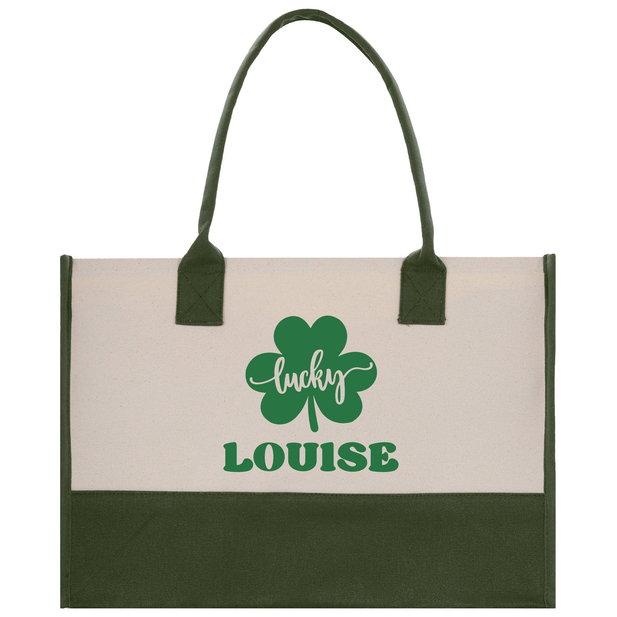 Saint Patrick's Day Personalized Cotton Canvas Tote Bag St Patrick Day Gift Shamrock Bag Lucky St Patrick's Irish Tote Bag Shenanigans Gift