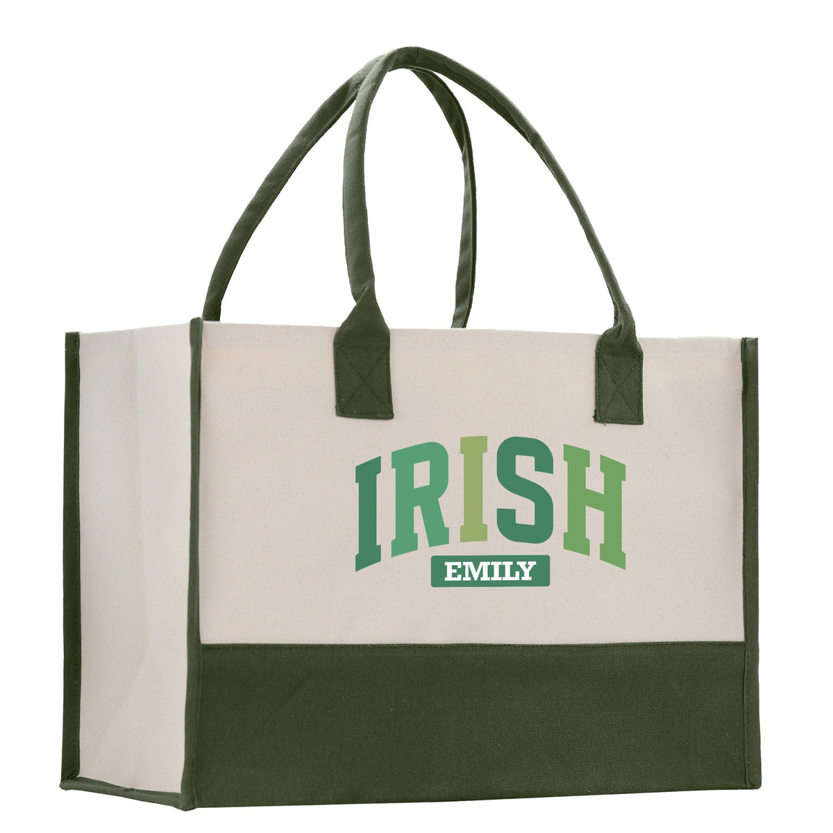 Saint Patrick's Day Personalized Cotton Canvas Tote Bag St Patrick Day Gift Shamrock Bag Lucky St Patrick's Irish Tote Bag Shenanigans Gift