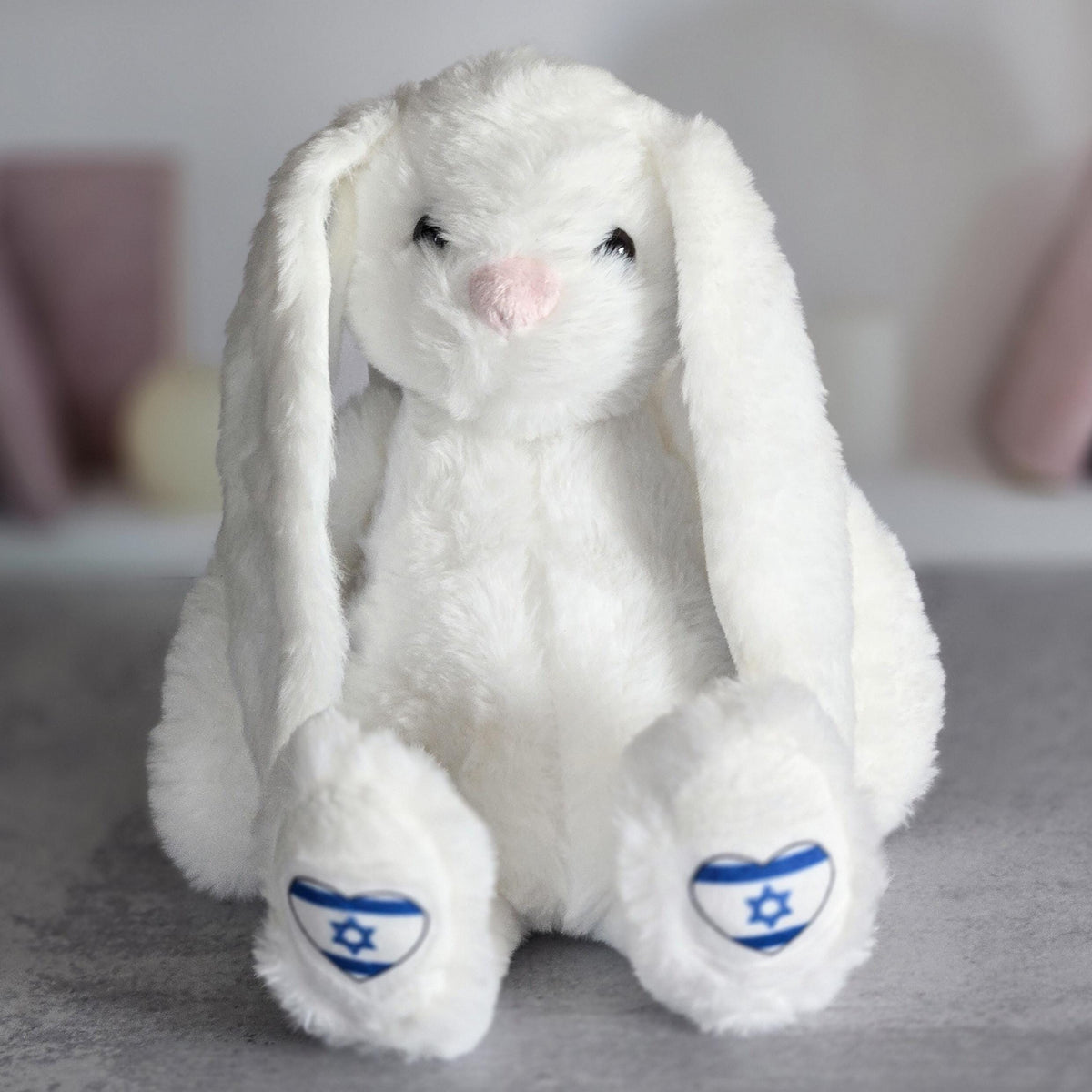 Personalized Am Yisrael Chai Plush Bunny Rabbit