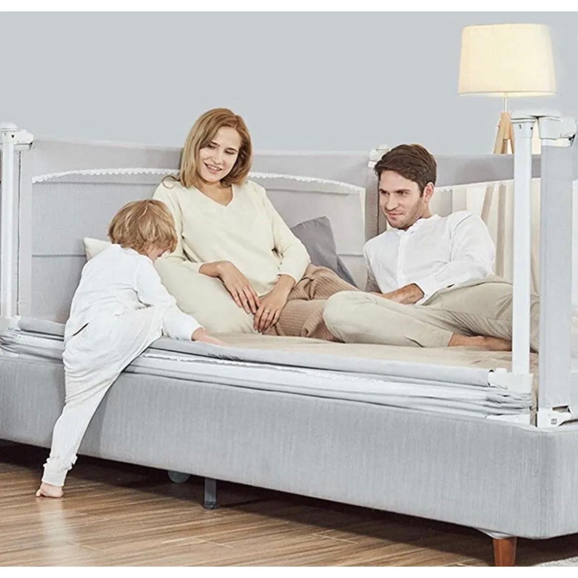 M MAYbabe Bed Rails for Babies and Toddlers, Extra Long and Tall Infants Bed Rail Guard Long Side of Kings or Queens(Grey-60 inches)