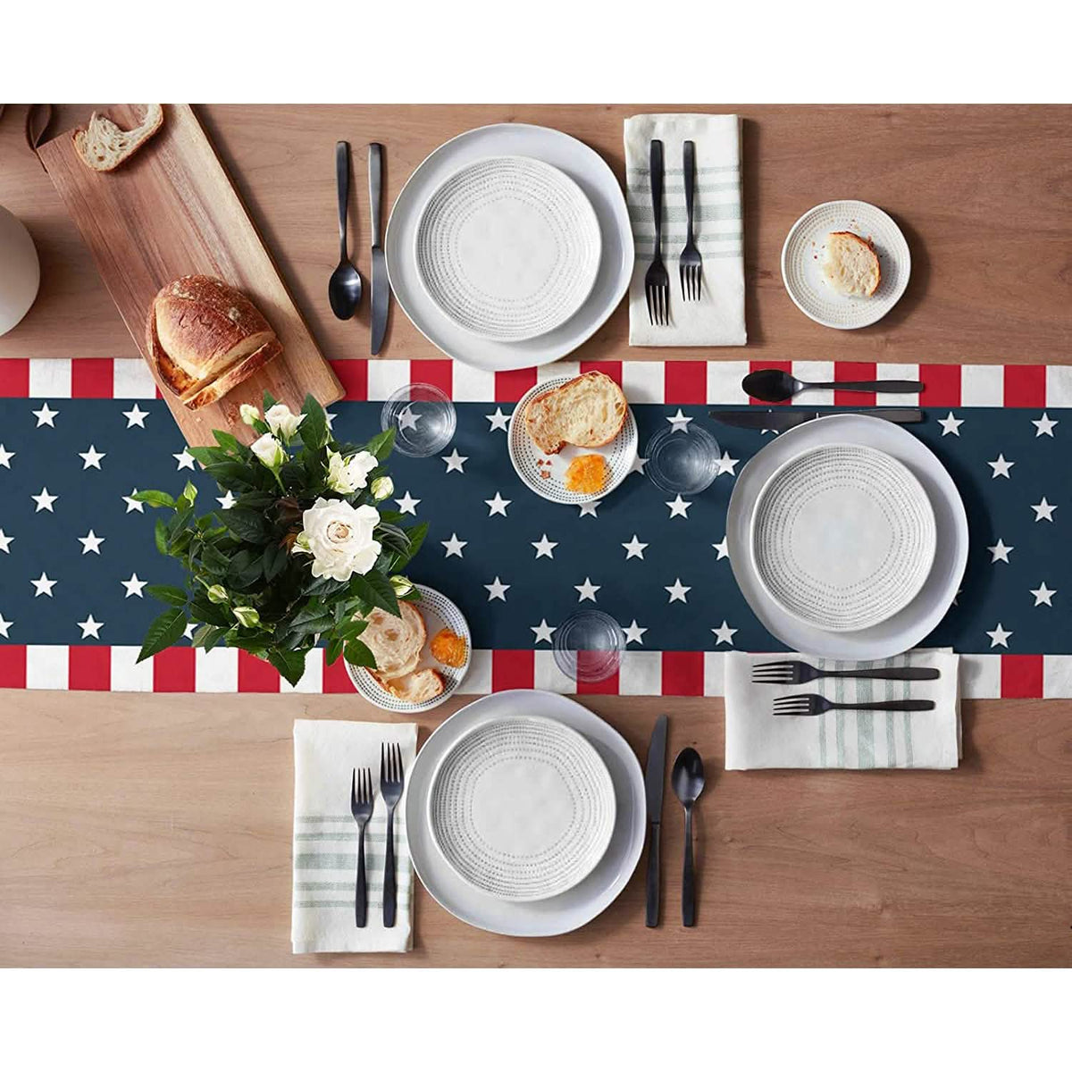 Independence Day 4th of July Table Runner Dresser Scarves