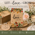 Let Love Grow Seed Packet Favors, 25 Pre Filled