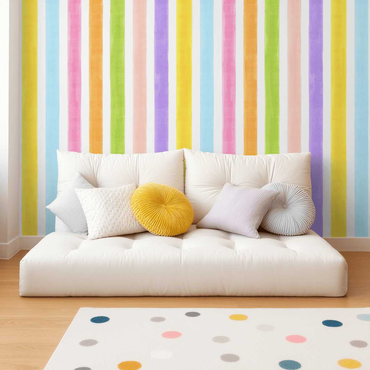 Bonnie Bright Stripes Wallpaper
