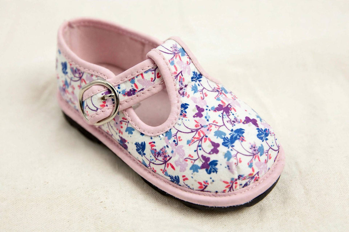 Children's Floral Mary Jane Dress Shoes – Removable Soles
