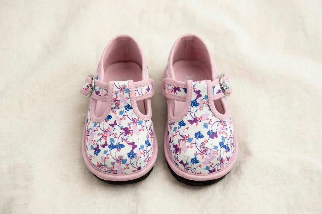 Children's Floral Mary Jane Dress Shoes – Removable Soles