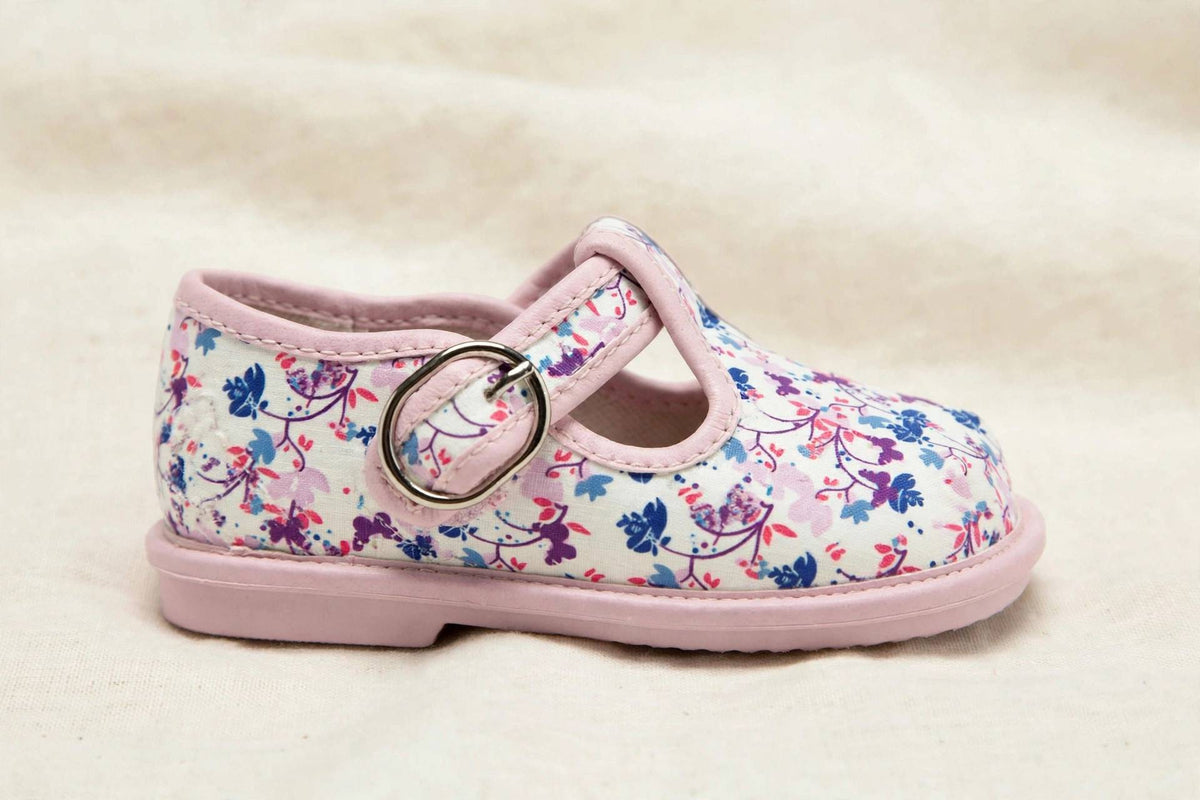 Children's Floral Mary Jane Dress Shoes – Removable Soles