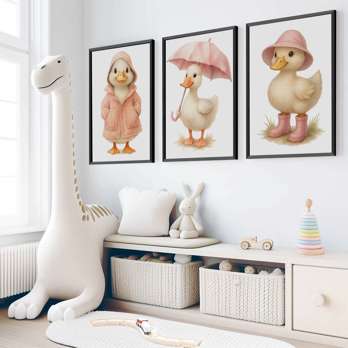 Duckling Nursery Wall Art – Cute Animal Print Trio