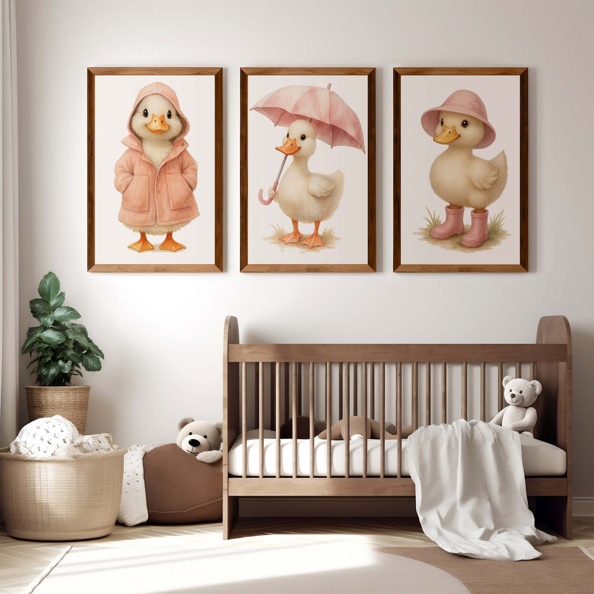 Duckling Nursery Wall Art – Cute Animal Print Trio