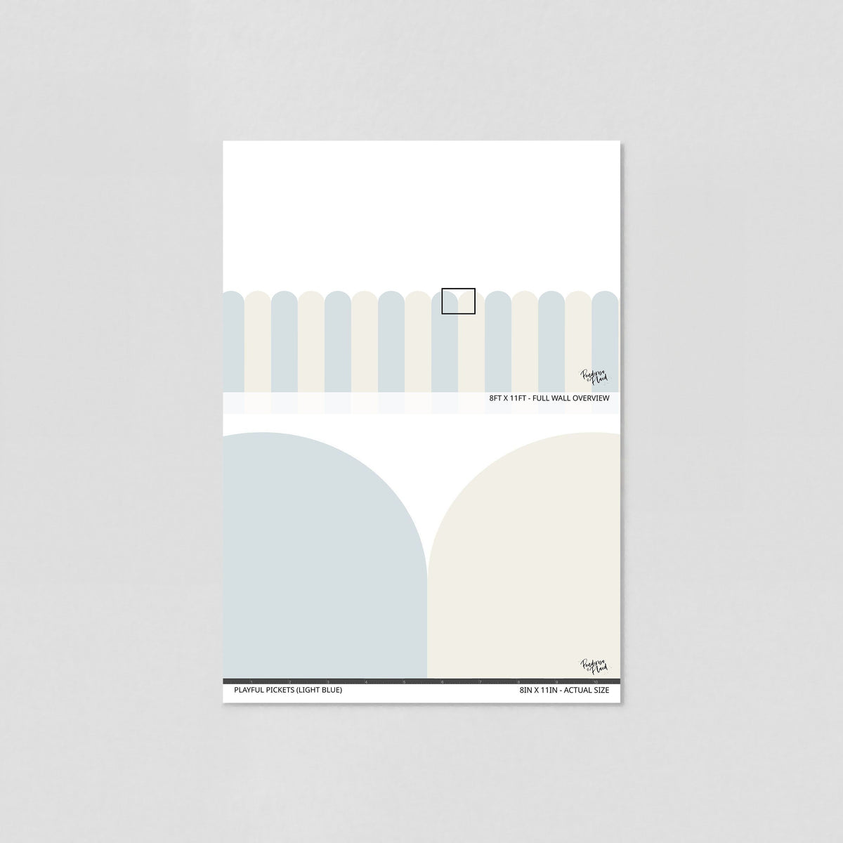 Playful Pickets (Light Blue) Wallpaper
