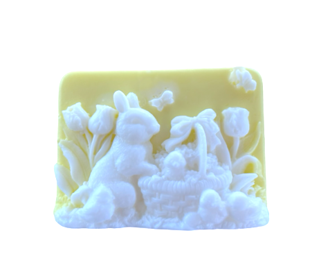 3D Rabbit and Chicks Design Bar of Soap | Easter Basket | Gift | Party Favors | Easter