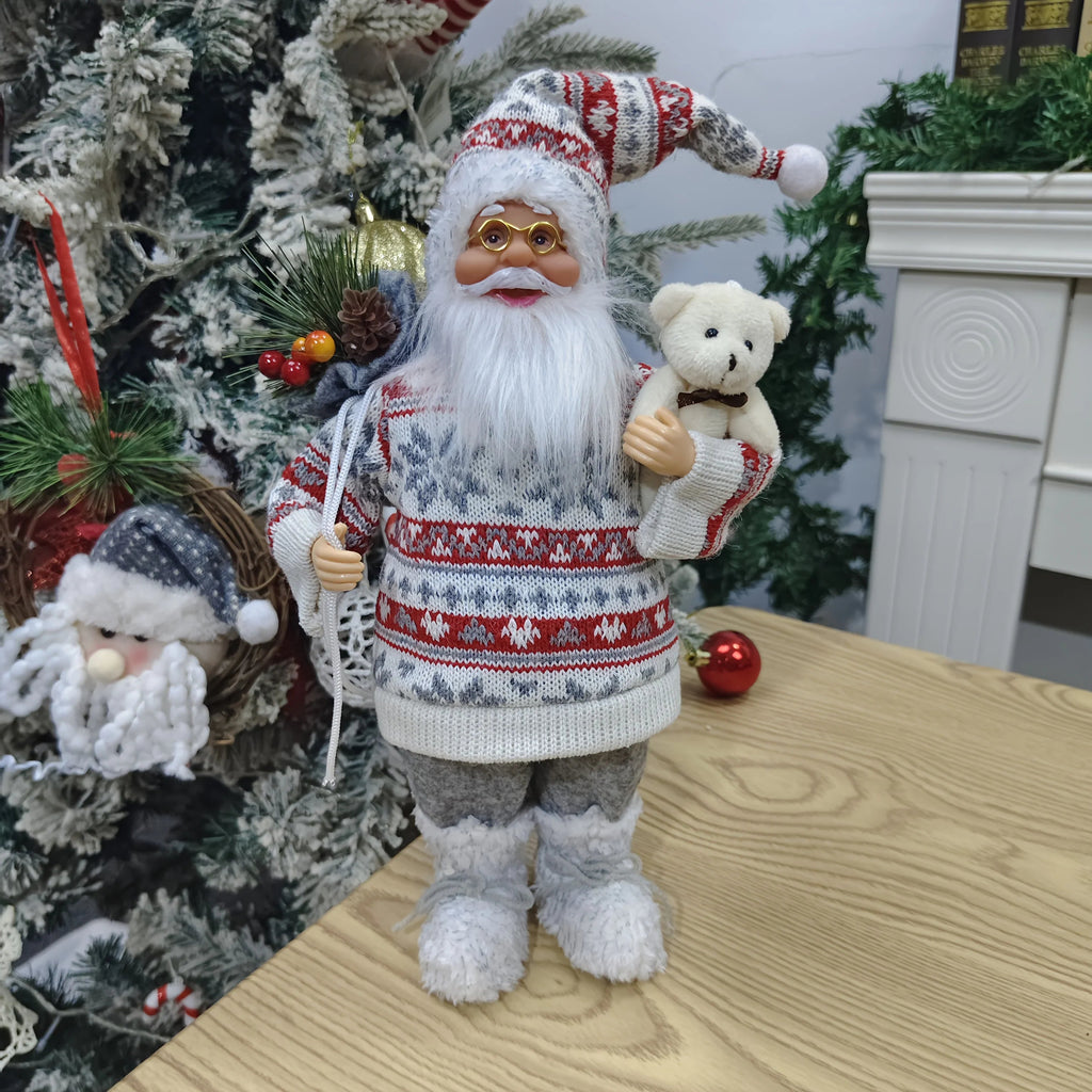 Plush 12 Inch Santa Claus Doll Life Size Figure