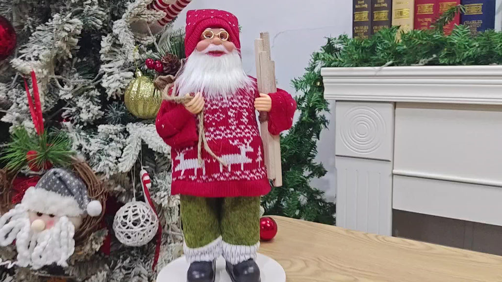 Plush 12 Inch Santa Claus Doll Life Size Figure