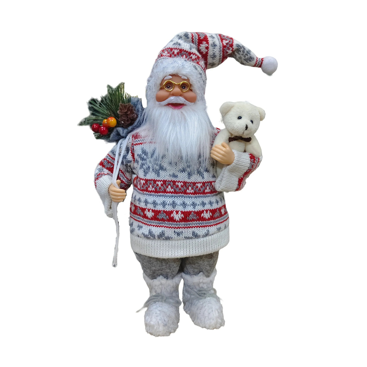 Plush 12 Inch Santa Claus Doll Life Size Figure