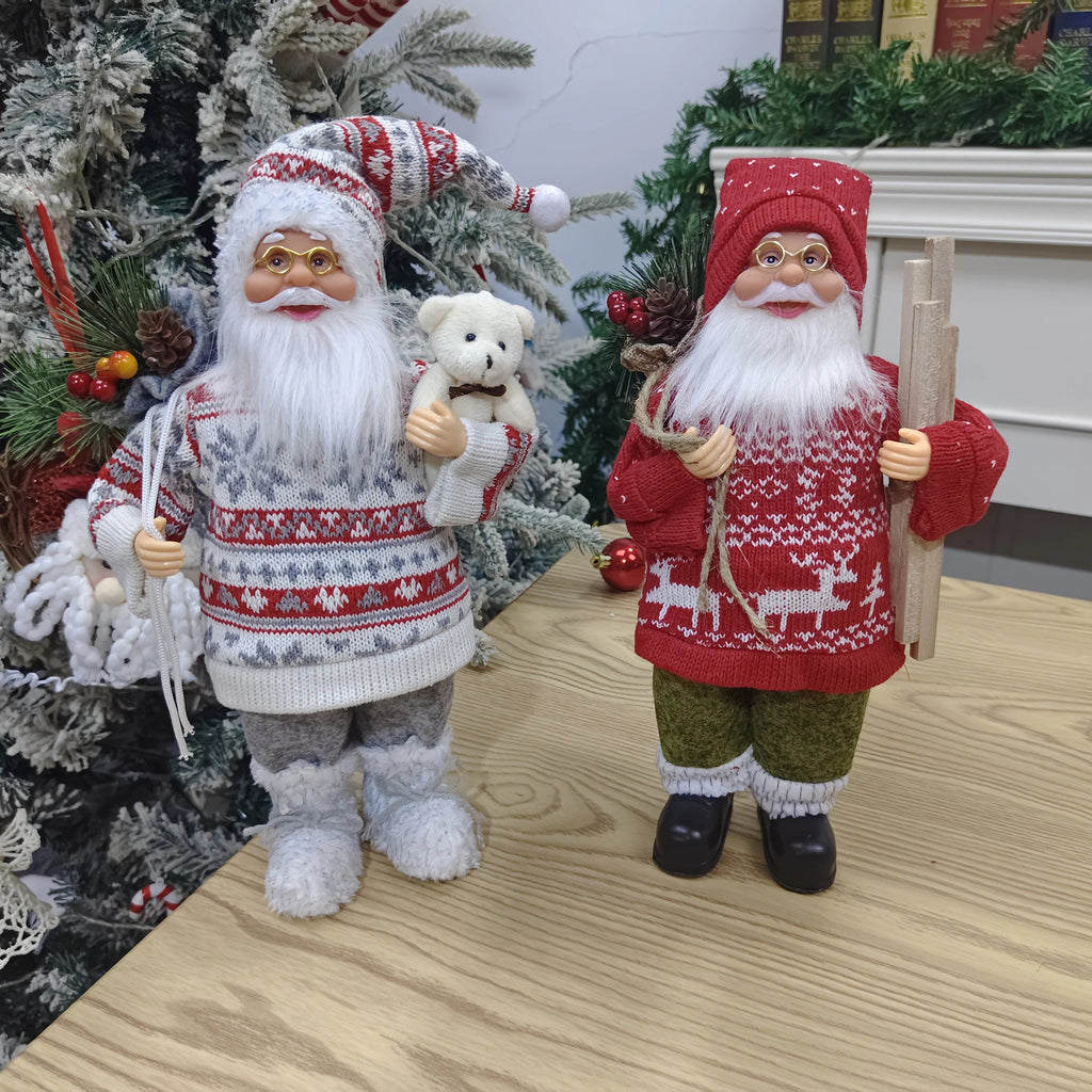Plush 12 Inch Santa Claus Doll Life Size Figure