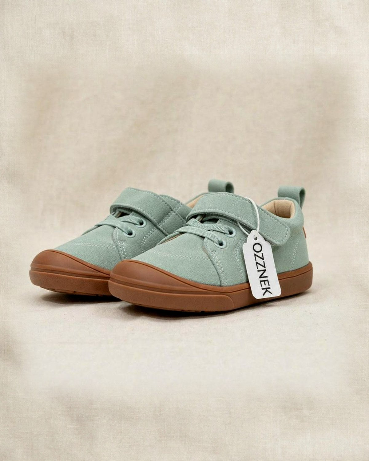 Moss Green Kids' Hook-and-Loop Sneakers