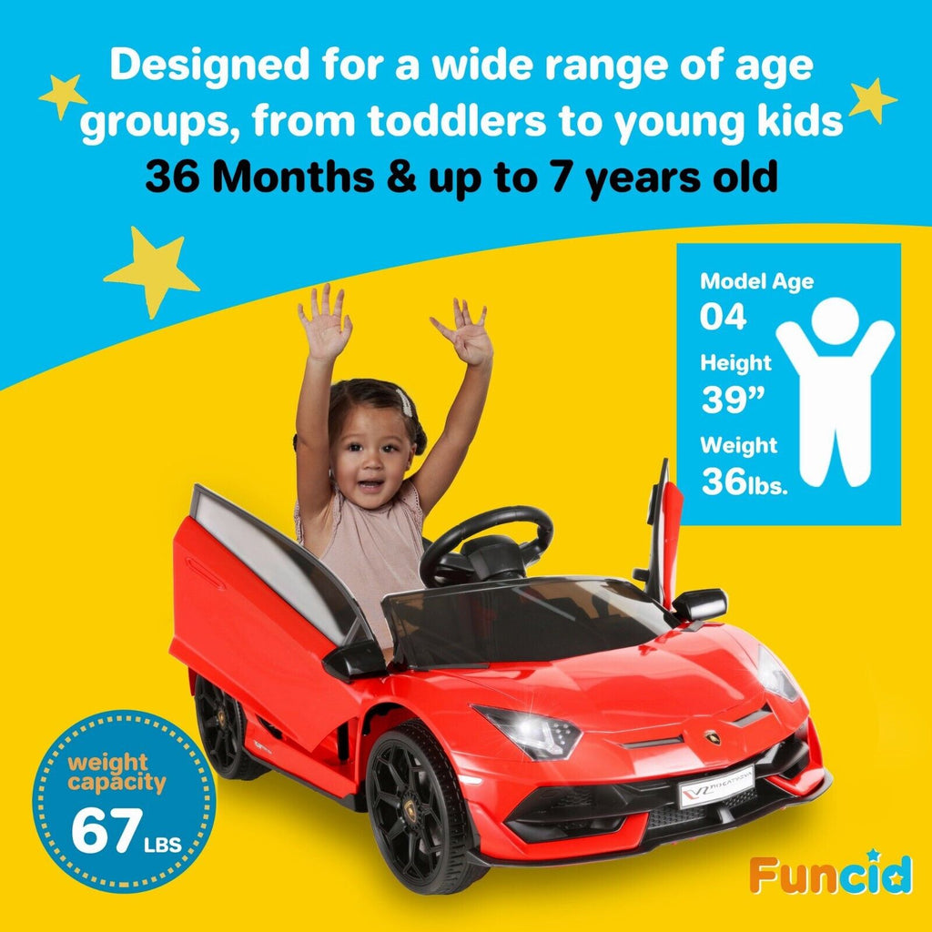 Rev Up the Fun with Our Lamborghini-Inspired Electric Ride-On Car for Kids!