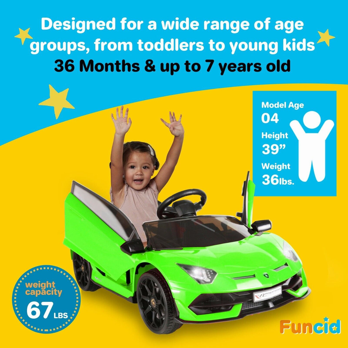 Rev Up the Fun with Our Lamborghini-Inspired Electric Ride-On Car for Kids!