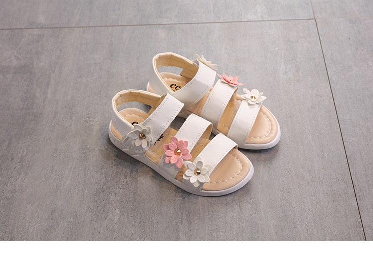 Girls' Flower Open-Toe Sandals