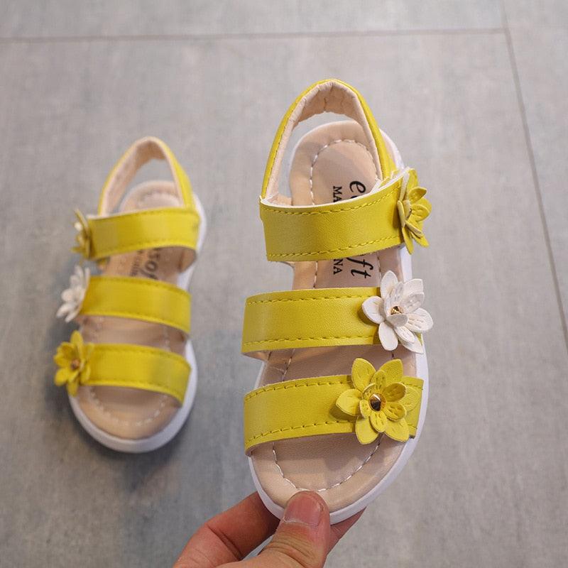 Girls' Flower Open-Toe Sandals