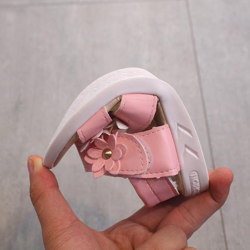Girls' Flower Open-Toe Sandals