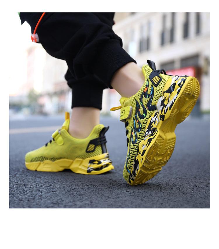 Children's Stretch-Mesh Hook-and-Loop Sneakers