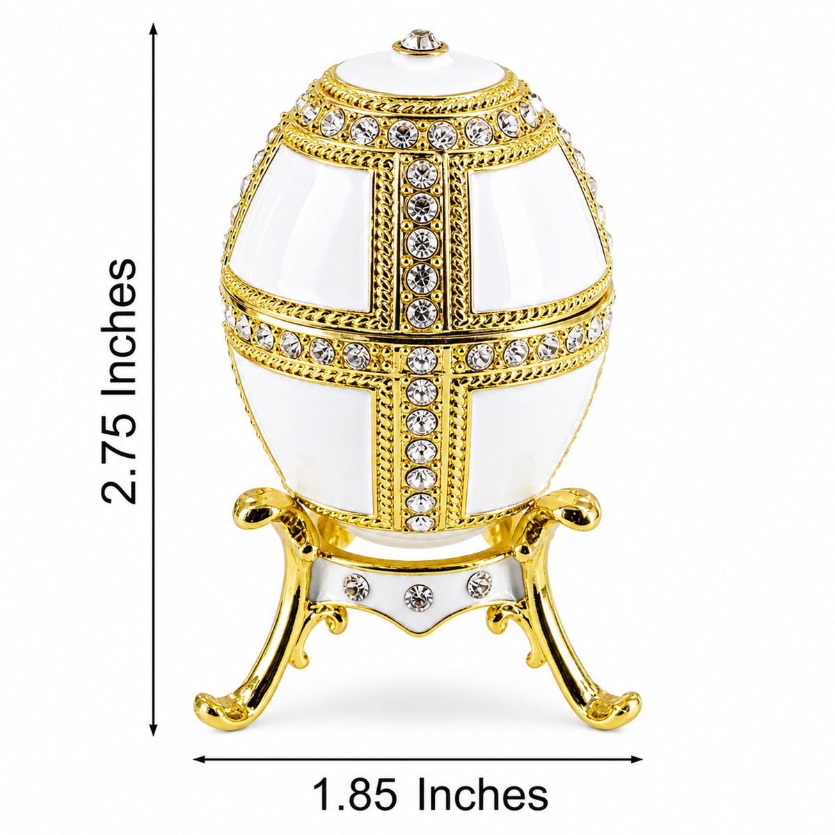 1890 Danish Palaces Royal Imperial Easter Egg in White