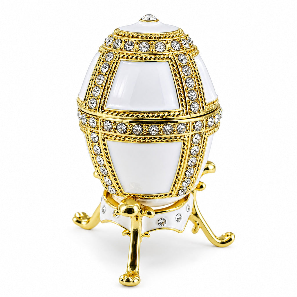 1890 Danish Palaces Royal Imperial Easter Egg in White