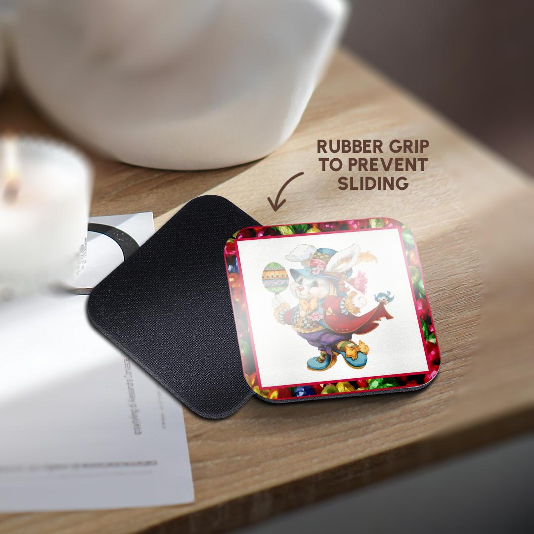 3dRose Susan Brown Designs Holiday Easter - Easter Bunny - Coasters (CST_14857)