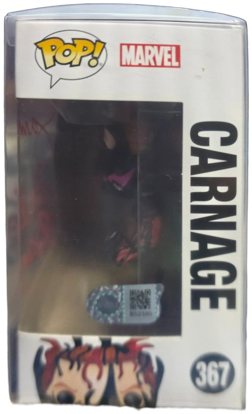 Funko Pop: Marvel -Spiderman Carnage#367 Sam De La Rosa Autographed w/COA