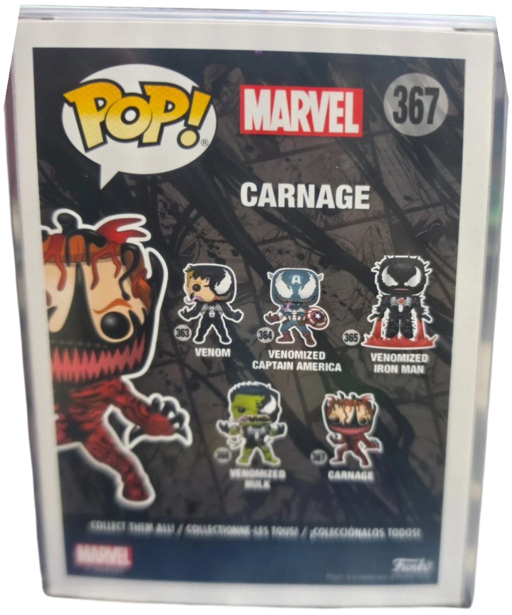 Funko Pop: Marvel -Spiderman Carnage#367 Sam De La Rosa Autographed w/COA