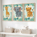 Safari Wall Decor for Nursery – Elephant, Lion & Giraffe