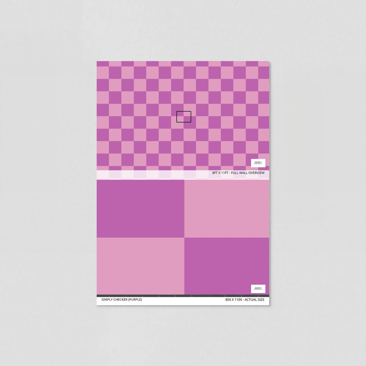 Simply Checker (Purple) Wallpaper