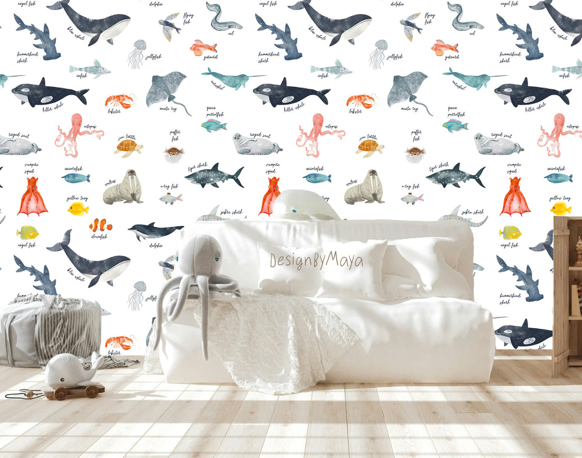 Alphabet Wallpaper - Nursery Wall Decor Wallpapers